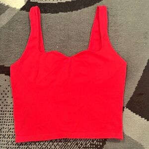 Red Sleeveless workout top